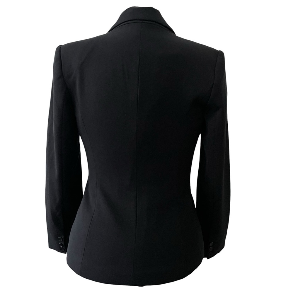 Boutique Europe classic single breasted black Women's Blazer lined Sz: 4 NEW - Picture 3 of 8